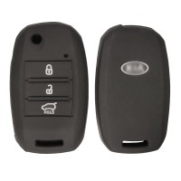Чехол на ключ силиконовый для KIA K2, K3, K4, K5 (чёрный)