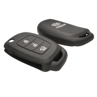 Чехол на ключ силиконовый для Hyundai ix35, ix25, Elantra (чёрный)