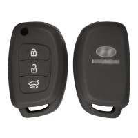 Чехол на ключ силиконовый для Hyundai ix35, ix25, Elantra (чёрный)