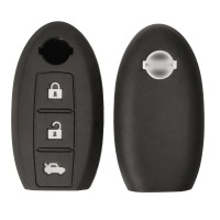 Чехол на ключ силиконовый для Nissan Teana, X-Trail, Livina, Tiida, Versa, Qashqai (3 кнопки, чёрный)
