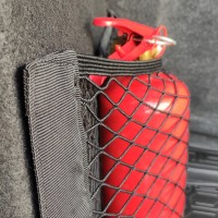 Сетка в багажник автомобиля на липучке, багажный карман (чёрная, 25*60 см)