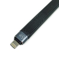 Кабель короткий сверхскоростной Lightning — USB A «belais» (480 Mbps, 20W, USB 2.0, 13 см, чёрный)
