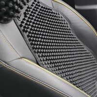Накидка массажная, вентилируемая на спинку сиденья автомобиля из силикона (чёрная)