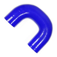 Силиконовый патрубок 180° Ø28 мм (BLUE)