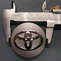 Колпачек колеса "Toyota " (62мм) объемная хром (tc-008)