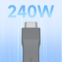 Кабель короткий сверхскоростной TYPE-C Thunderbolt «Hagibis» (40 Gbps, 240W, USB 4.0, 8K/60 Hz, 6 см)