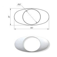 Переходник пламегасителя овал 160*89→Ø82 мм (2 шт)