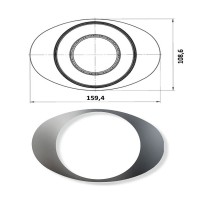 Переходник пламегасителя овал 160*109→Ø100 мм (2 шт)