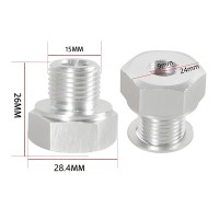 Переходник алюминиевый M16*1.5 (папа) для установки датчика 1/8 NPT (мама)