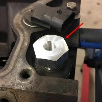 Переходник алюминиевый M16*1.5 (папа) для установки датчика 1/8 NPT (мама)