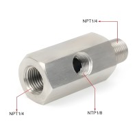 Штуцер тройник 1/8 NPT → 1/4 NPT