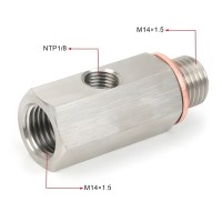 Штуцер тройник 1/8 NPT → M14*1.5