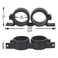 Крепление брегет 2-х топливных насосов BOSCH 0580254044 / AEM 50-1005 (Ø60 мм)