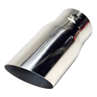 Насадка на глушитель «AL» [6685] (одинарная, круглая, скошенная вх Ø76 мм, вых Ø100 мм, L=200)