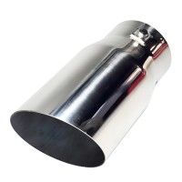 Насадка на глушитель «AL» [6678] (одинарная, круглая, скошенная вх Ø76 мм, вых Ø90 мм, L=170)