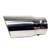 Насадка на глушитель «AL» [6678] (одинарная, круглая, скошенная вх Ø76 мм, вых Ø90 мм, L=170)