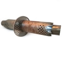 Глушитель «belais» круглый тихий, вход Ø51 мм - выход Ø51 мм, круг 160 мм, длина 450 мм (нержавеющая сталь)