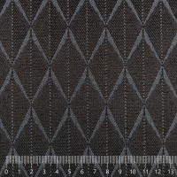 Жаккард оригинальный «Ромб» на поролоне (чёрно-серый, ширина 1,6 м., толщина 3 мм.) огневое триплирование