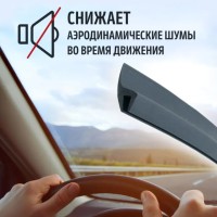 Уплотнитель лобового стекла универсальный (10 метров, чёрный)