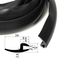 Уплотнитель лобового стекла универсальный (5 метров, чёрный)