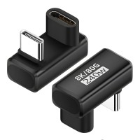 Адаптер TYPE-C Thunderbolt U-образный 180° «belais» m-f (80 Gbps, 240W, USB 4.0, 8K@60Hz)