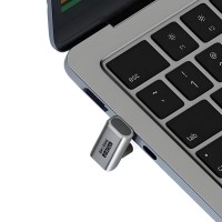 Адаптер TYPE-C Thunderbolt U-образный 180° «belais» m-f (80 Gbps, 240W, USB 4.0, 8K@60Hz)