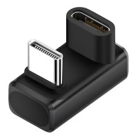 Адаптер TYPE-C Thunderbolt U-образный 180° «belais» m-f (80 Gbps, 240W, USB 4.0, 8K@60Hz)