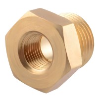Переходник латунный 1/2 NPT (папа) для установки датчика 1/8 NPT (мама)
