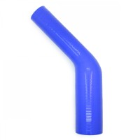 Силиконовый патрубок 45° с переходом Ø22-38 мм 150/150 (BLUE)