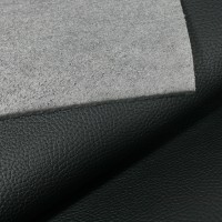 🔴 Экокожа на микрофибре «Belais» BENZ (чёрная, ширина 1,4 м., толщина 1,2 мм.) отрезан угол 10х10см (#22406, -30%) #789
