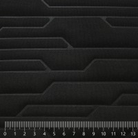 🔴 Жаккард оригинальный «SL» на поролоне (чёрный, ширина 1,4 м., толщина 4 мм.) огневое триплирование ОСТАТОК (#14923, -50%) #805
