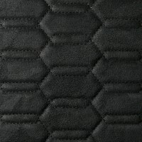 🔴 Замша искусственная стёганая «intipi» Lamborghini (чёрный/чёрный, ширина 1.35 м, толщина 5.9 мм) (#15499, -30%) #925