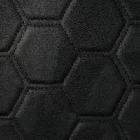 🔴 Замша искусственная стёганая «intipi» Honeybig (чёрный/чёрный, ширина 1.35 м, толщина 5.9 мм) (#15456, -40%) #928