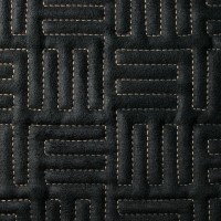 🔴 Замша искусственная стёганая «intipi» Maze (чёрный/бежевый, ширина 1.35 м, толщина 5.9 мм) (#15547, -40%) #933