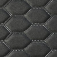 🔴 Экокожа стёганая «intipi» Snake (тёмно-серый/серый, ширина 1.35 м, толщина 5.85 мм) (#15014, -30%) #963