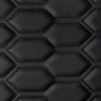 🔴 Экокожа стёганая «intipi» Viper (чёрный/чёрный, ширина 1.35 м, толщина 5.85 мм) (#14830, -30%) #971
