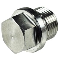 Заглушка лямбда-зонда М18*1.5мм с медной шайбой (нержавеющая сталь)