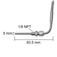 Датчик температуры выхлопных газов (EGT) 0-1000°С угловой 1/8 NPT