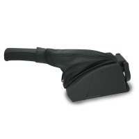 Ручка ручного тормоза с чехлом и подстаканником для Лада Гранта, Калина, Datsun (чёрная строчка)
