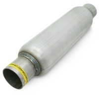 Пламегаситель стронгер «FOR» круглый, жаброобразный диффузор, длина 400 мм, труба Ø65 мм (алюминизированная сталь)
