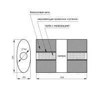 Глушитель «belais» с камерой, вход Ø63 мм - выход Ø63 мм, овал 160*240 мм, длина 500 мм (нержавеющая сталь)