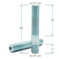 Шпилька резьбовая M12*1.25*80 мм