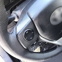 Оплетка на руль из натуральной кожи Toyota Auris II 2012-2018 г.в. (для руля без штатной кожи, черная)