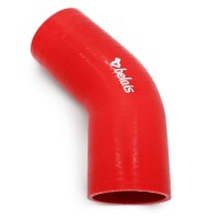 Силиконовый патрубок 45° Ø76 мм (RED)