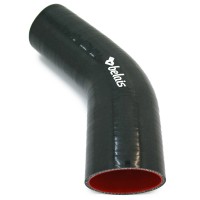 Силиконовый патрубок 45° с переходом Ø57-70 мм (BLACK)