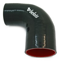 Силиконовый патрубок 90° с переходом Ø57-76 мм (BLACK)