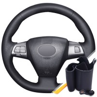Оплетка на руль из «Premium» экокожи Toyota RAV 4 2010-2014 г.в. (черная)