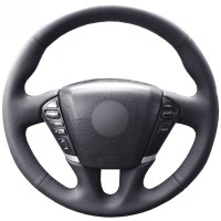 Оплетка на руль из «Premium» экокожи Nissan Murano 2009-2015 г.в. (черная)
