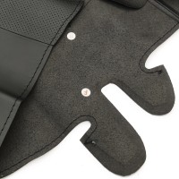 Оплетка на руль из «Premium» экокожи Volkswagen Polo 2007-2009 г.в. (для руля без штатной кожи, черная)