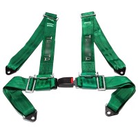 Ремень безопасности «TAKAT» (4-х точечный) стандартный крепеж (зеленый)